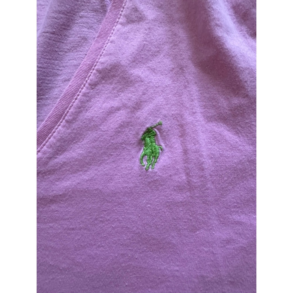 Ralph Lauren Sport Pink Pima Cotton V-Neck T-Shirt Women's XL - Picture 6 of 6